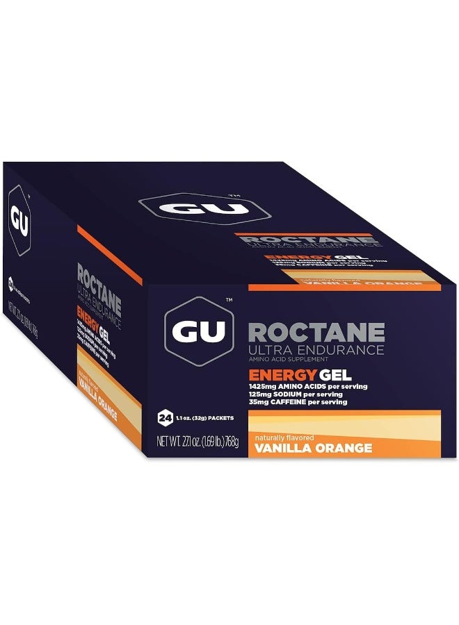 Gu Energy Roctane Ultra Endurance Energy Gel, 24-Count (Vanilla Orange, 24-Count) - Image 2